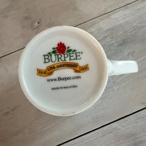 Burpee Seeds Mug 125th Anniversary 2001 Perfect for Gardener Gift NEW Set of 2 - Picture 5 of 5